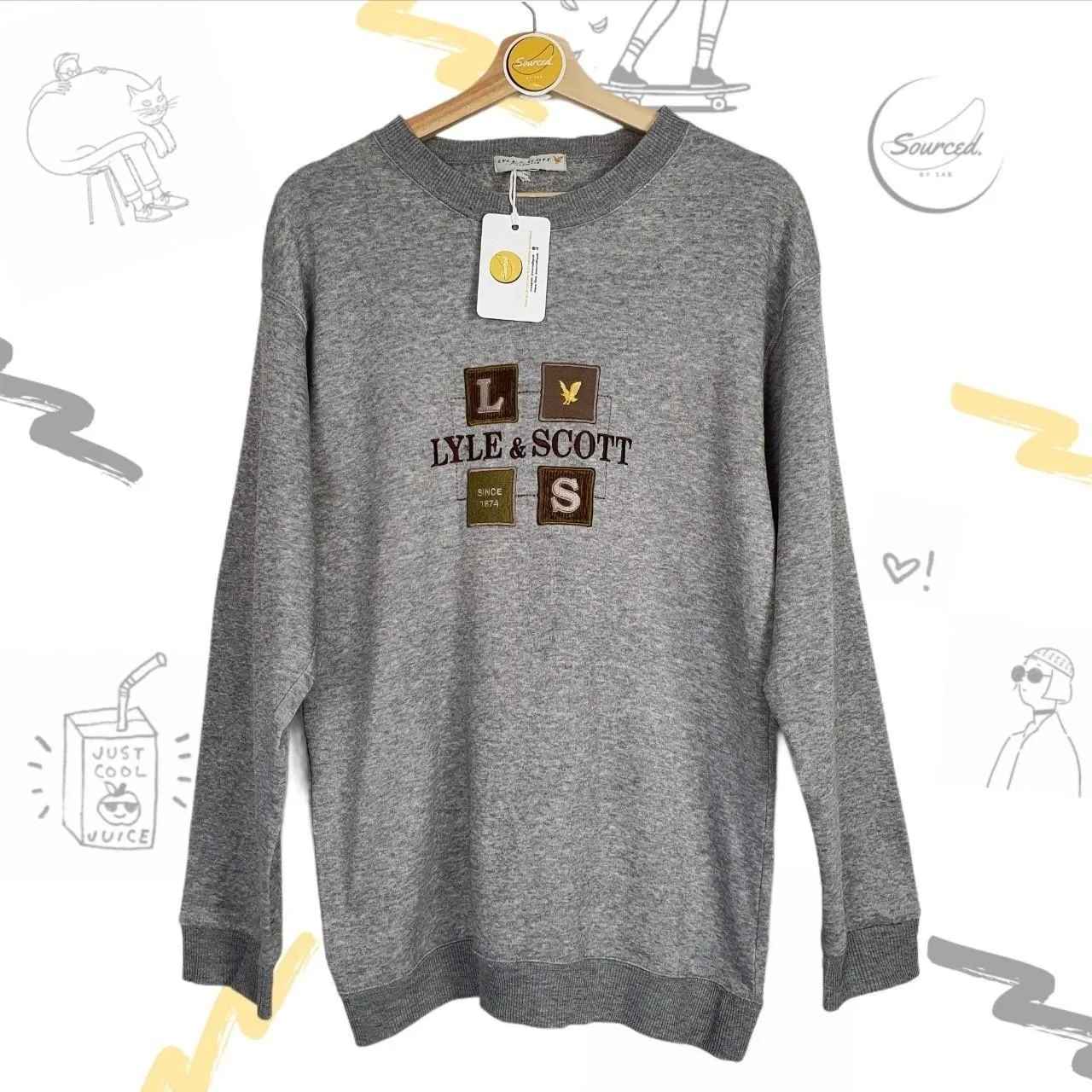 Lyle & Scott Retro Crewneck Sweatshirt (L)
