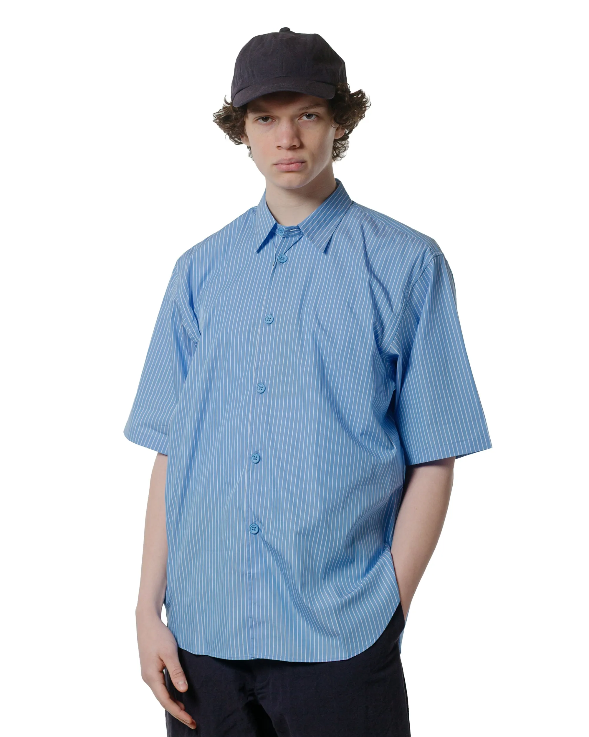 MAN-TLE R18S9 S/S Weather Shirt Pool Stripe