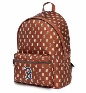 MLB Monogram Backpack Boston Red Sox (Brown)