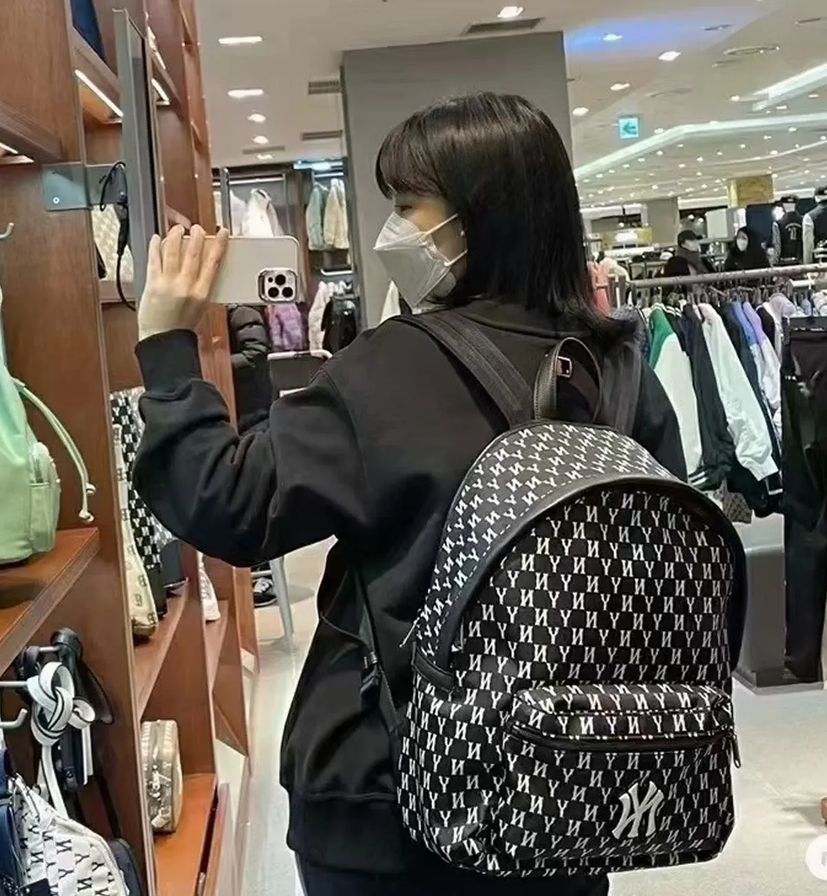 MLB Monogram Backpack NYK (Black)