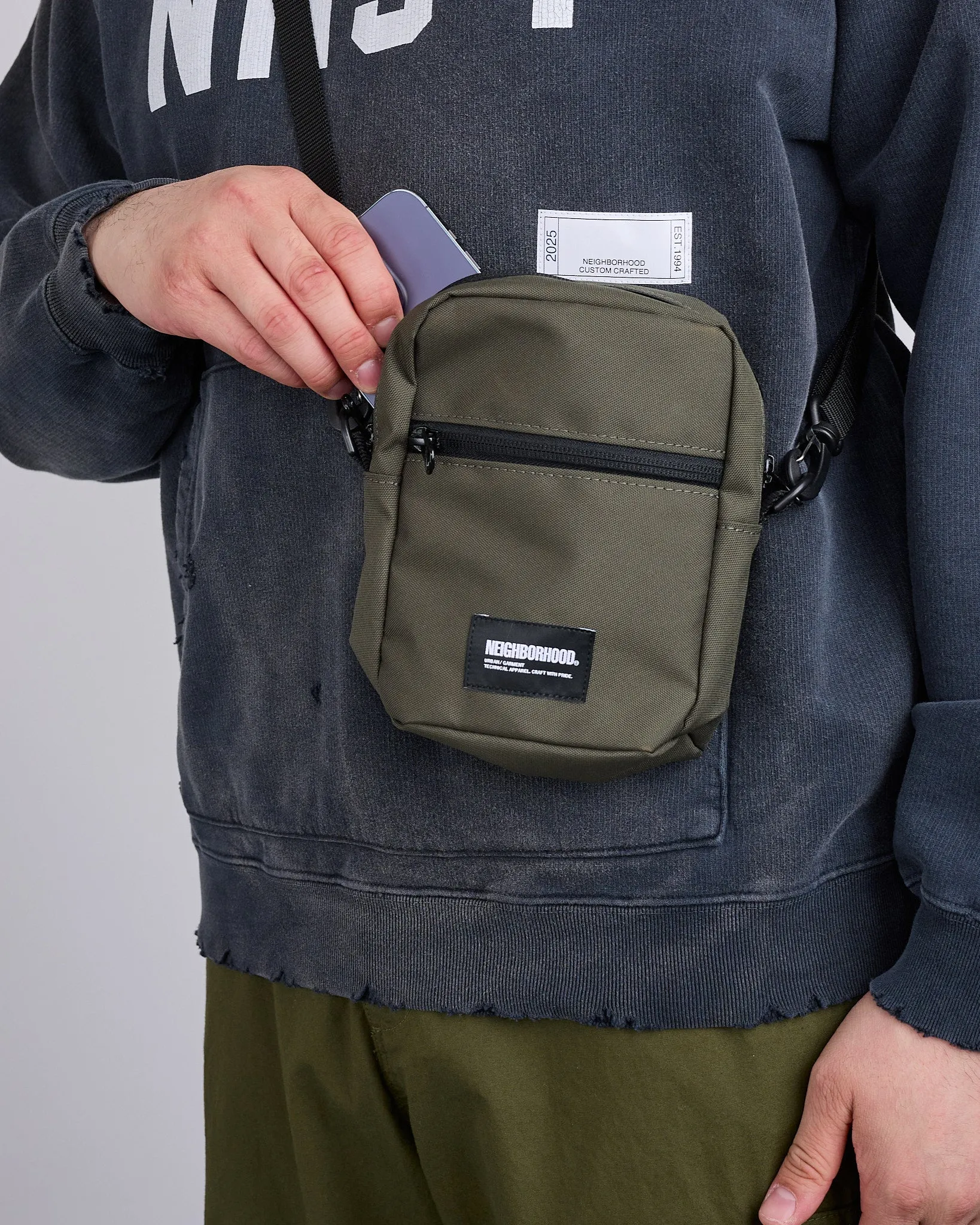 Neighborhood Mini Vertical Bag Olive Drab