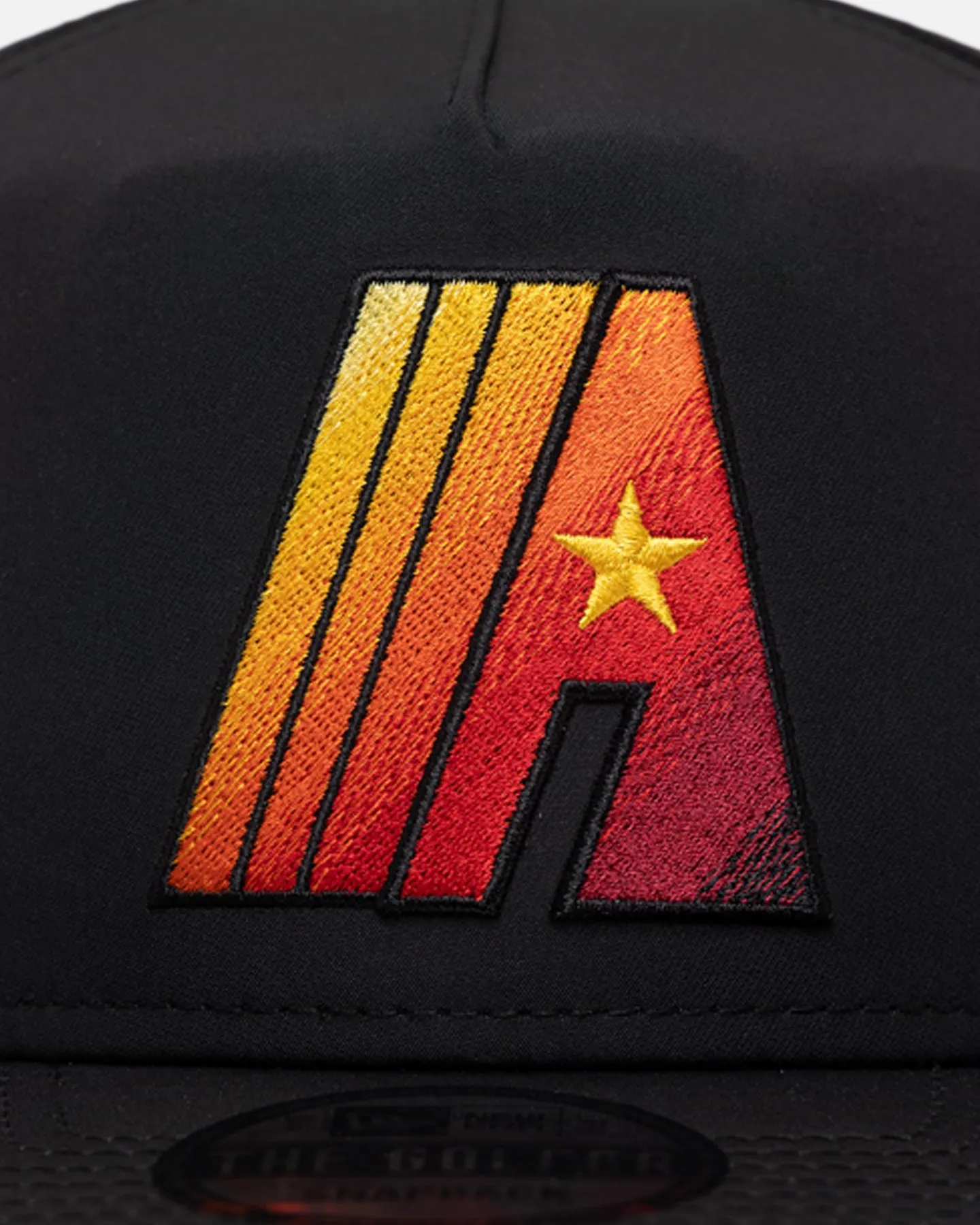 New Era Houston Astros Golfer Pre-Curved Snapback Black/OTC