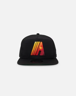 New Era Houston Astros Golfer Pre-Curved Snapback Black/OTC