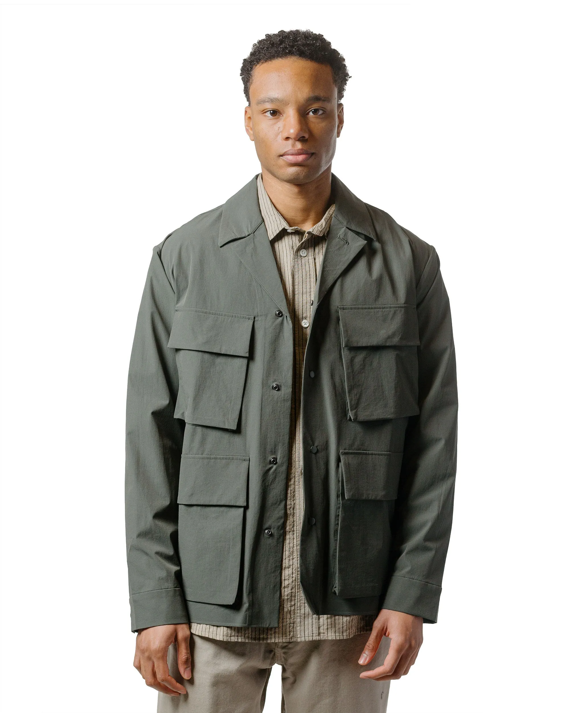 Norse Projects Mads Travel Light Overshirt Black Olive