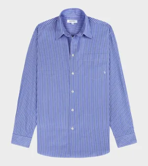 Oversized Shirt Blue Stripes
