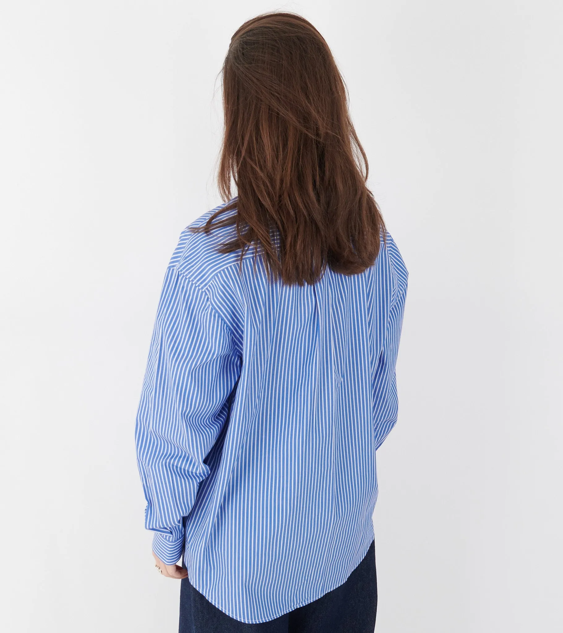 Oversized Shirt Blue Stripes