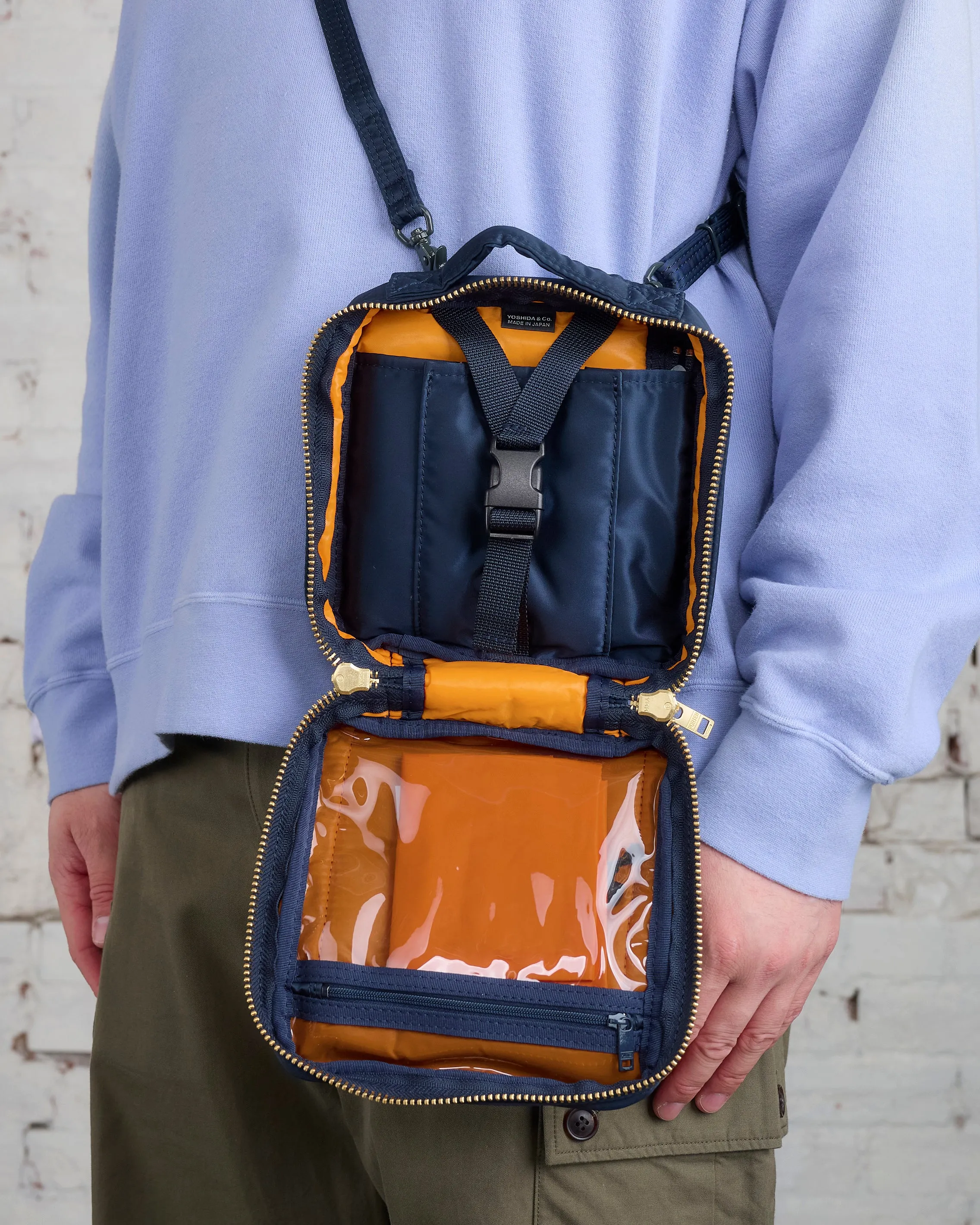 Porter Tanker Square Shoulder Bag Iron Blue