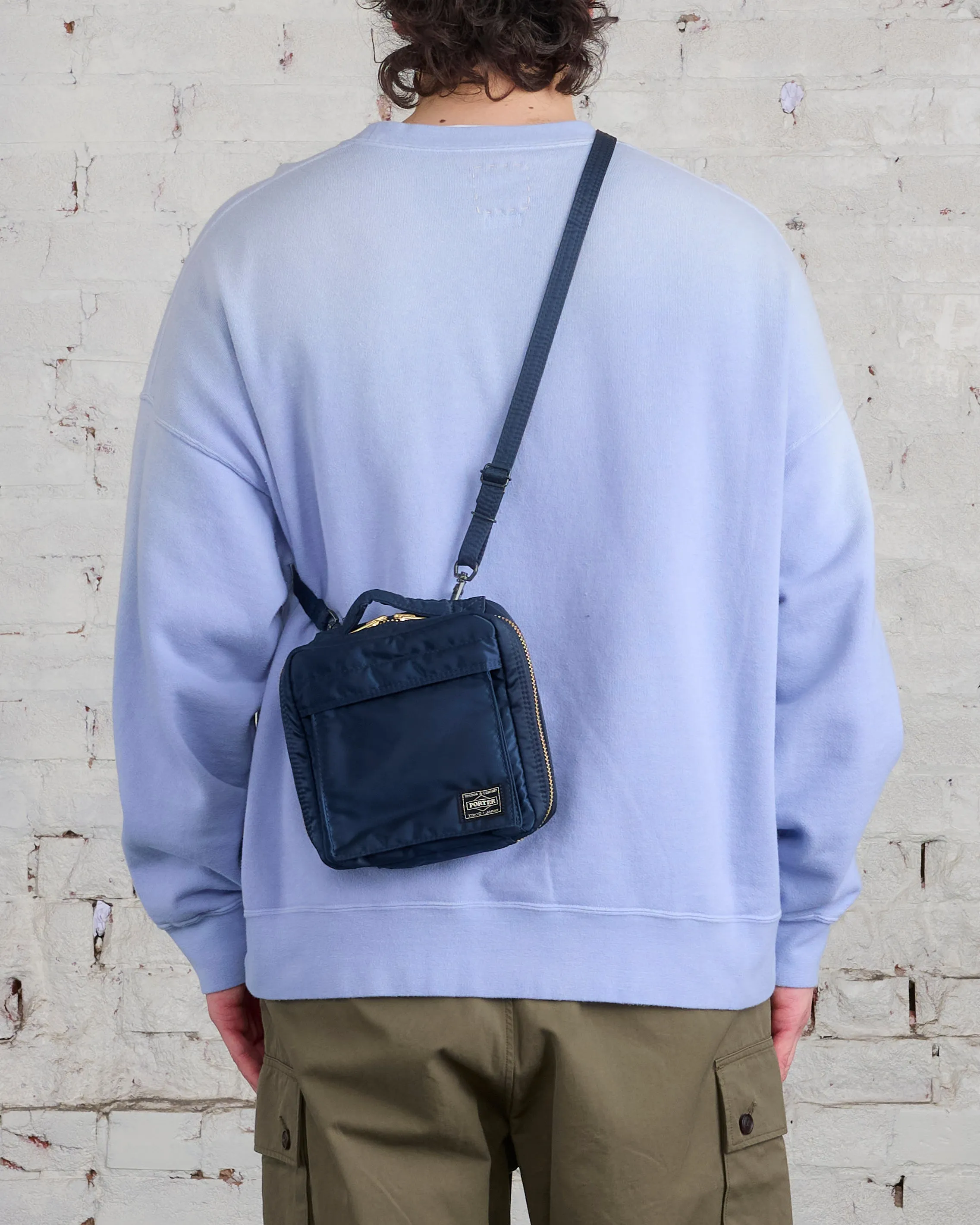 Porter Tanker Square Shoulder Bag Iron Blue