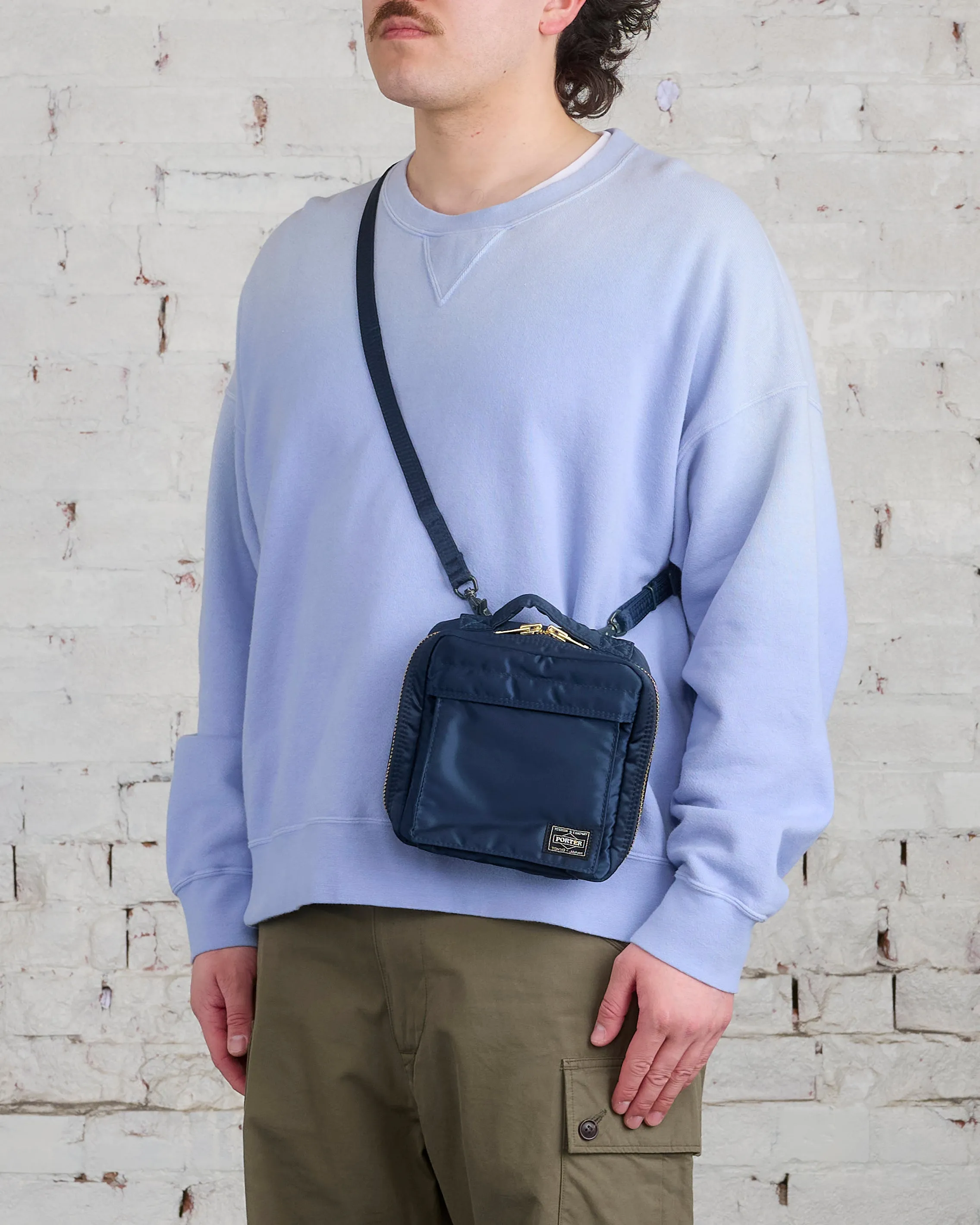 Porter Tanker Square Shoulder Bag Iron Blue