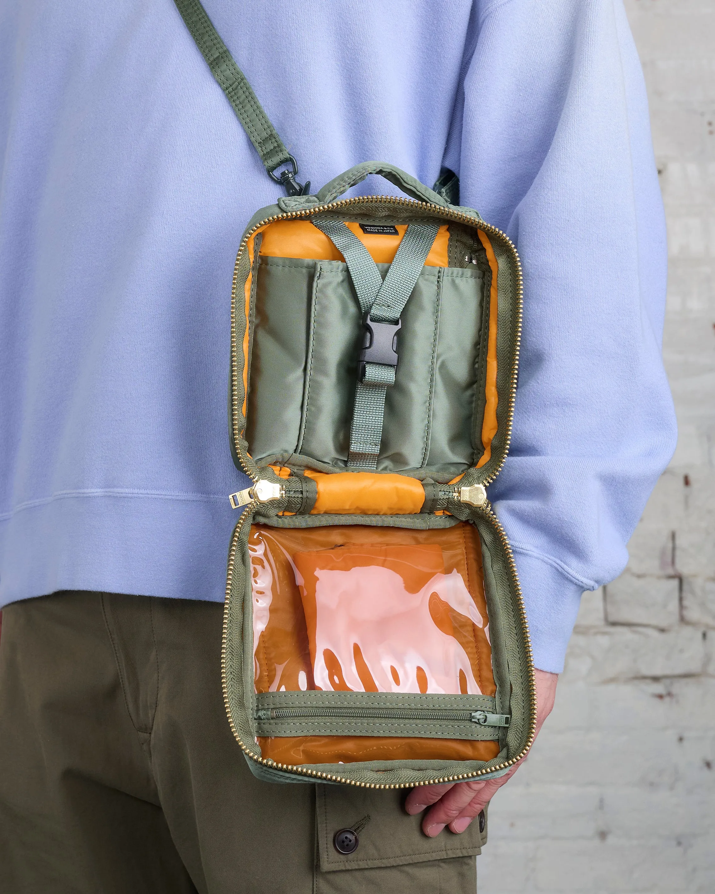 Porter Tanker Square Shoulder Bag Sage Green
