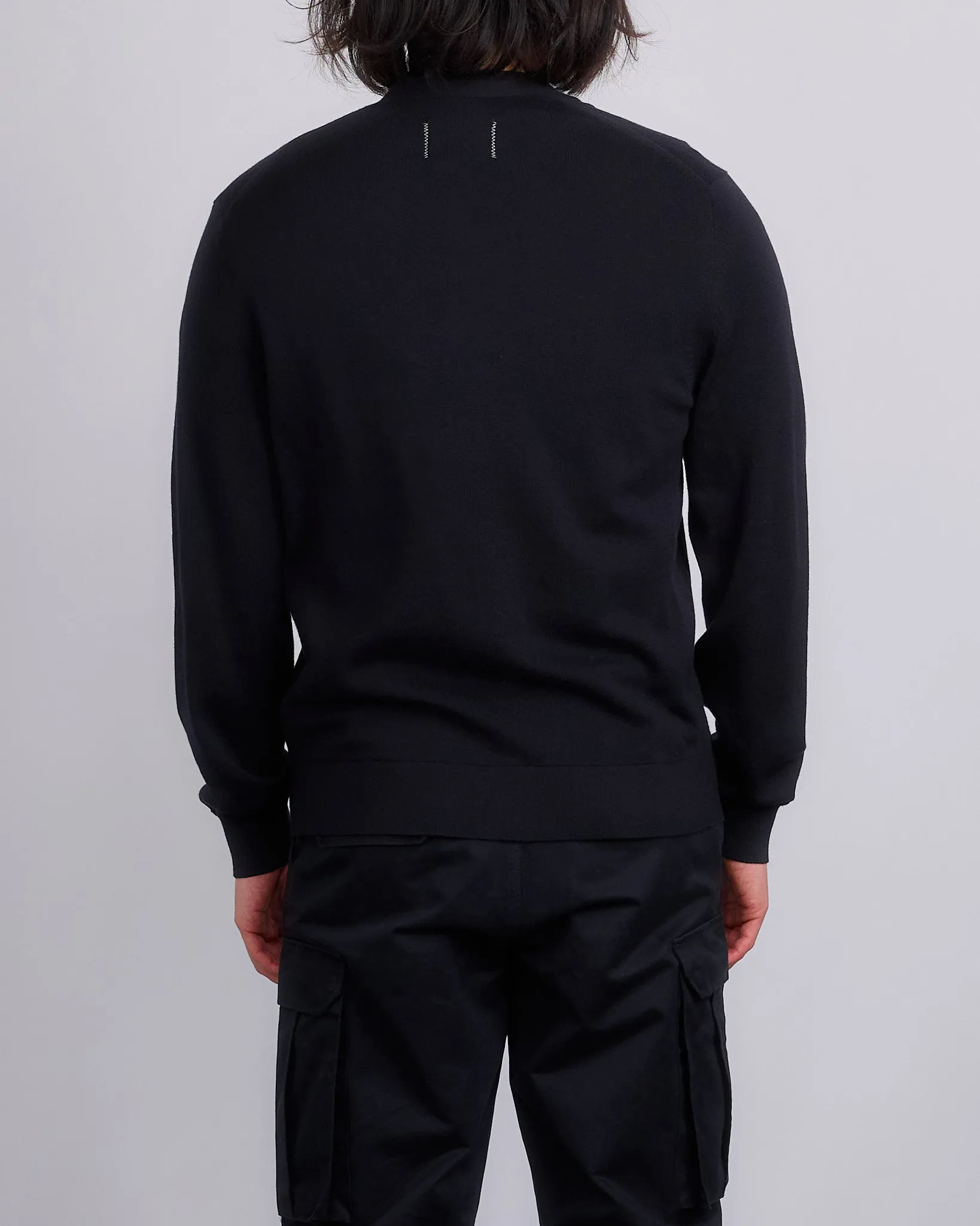 Reigning Champ Knit Cotton Cashmere Riviera Cardigan Black