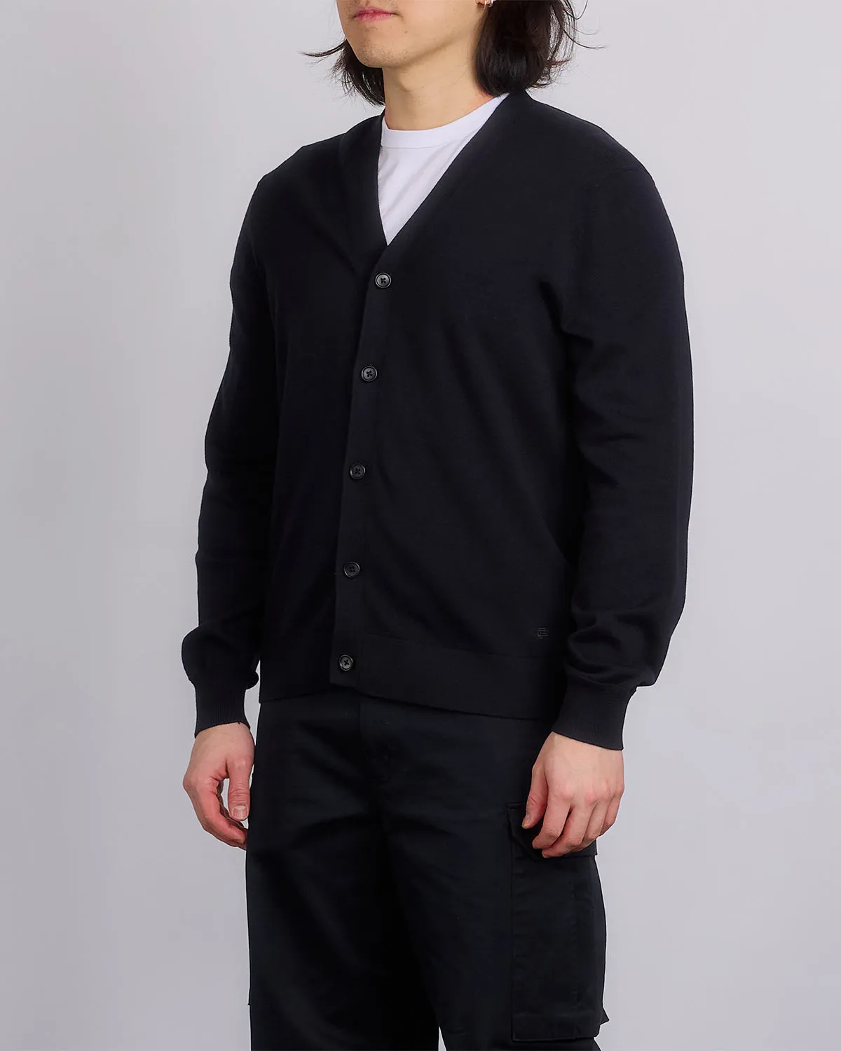 Reigning Champ Knit Cotton Cashmere Riviera Cardigan Black