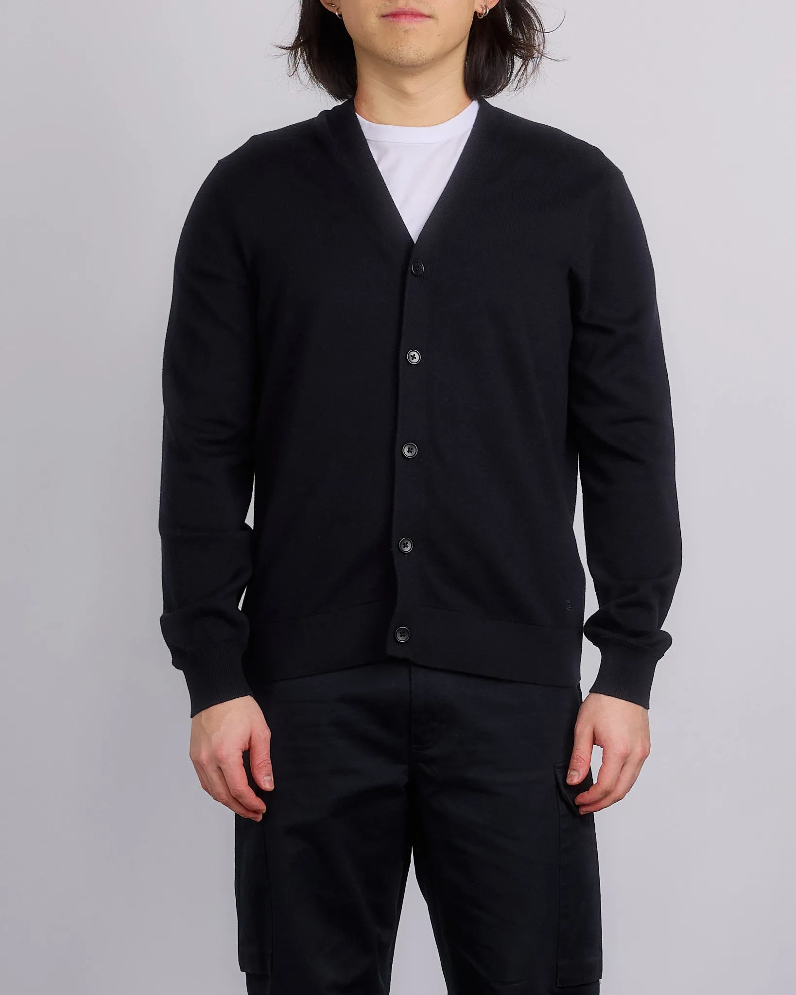 Reigning Champ Knit Cotton Cashmere Riviera Cardigan Black
