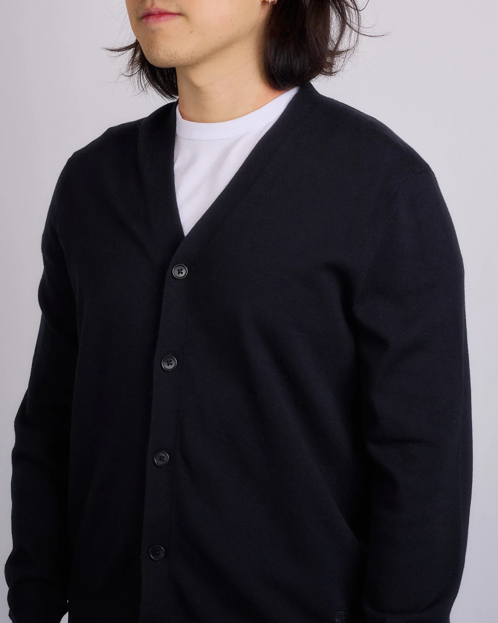 Reigning Champ Knit Cotton Cashmere Riviera Cardigan Black
