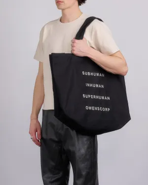 Rick Owens Beach Tote Bag Inhuman Black Pearl