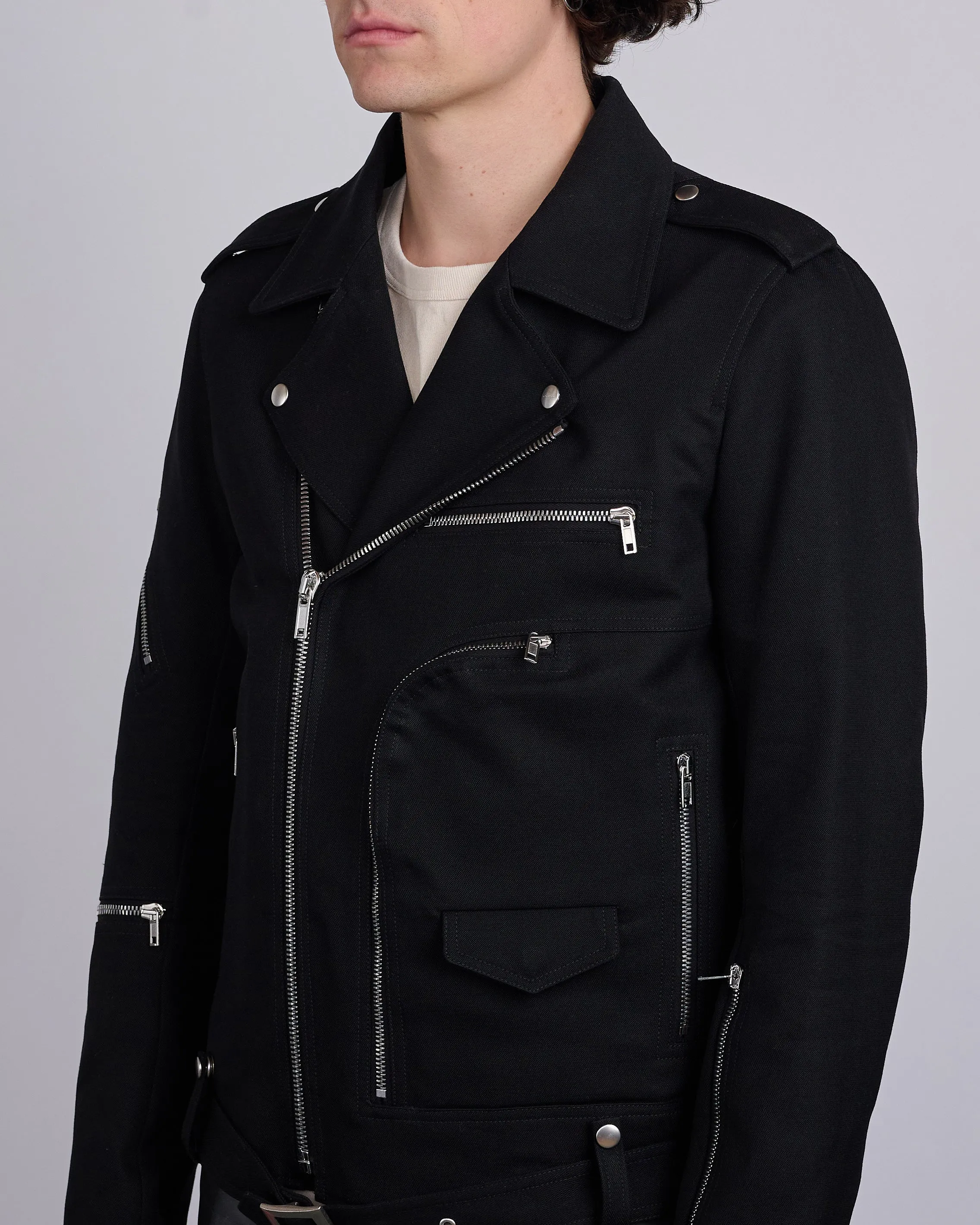 Rick Owens Bonotto Bauhaus Stooges Jacket Terrain Cotton Black