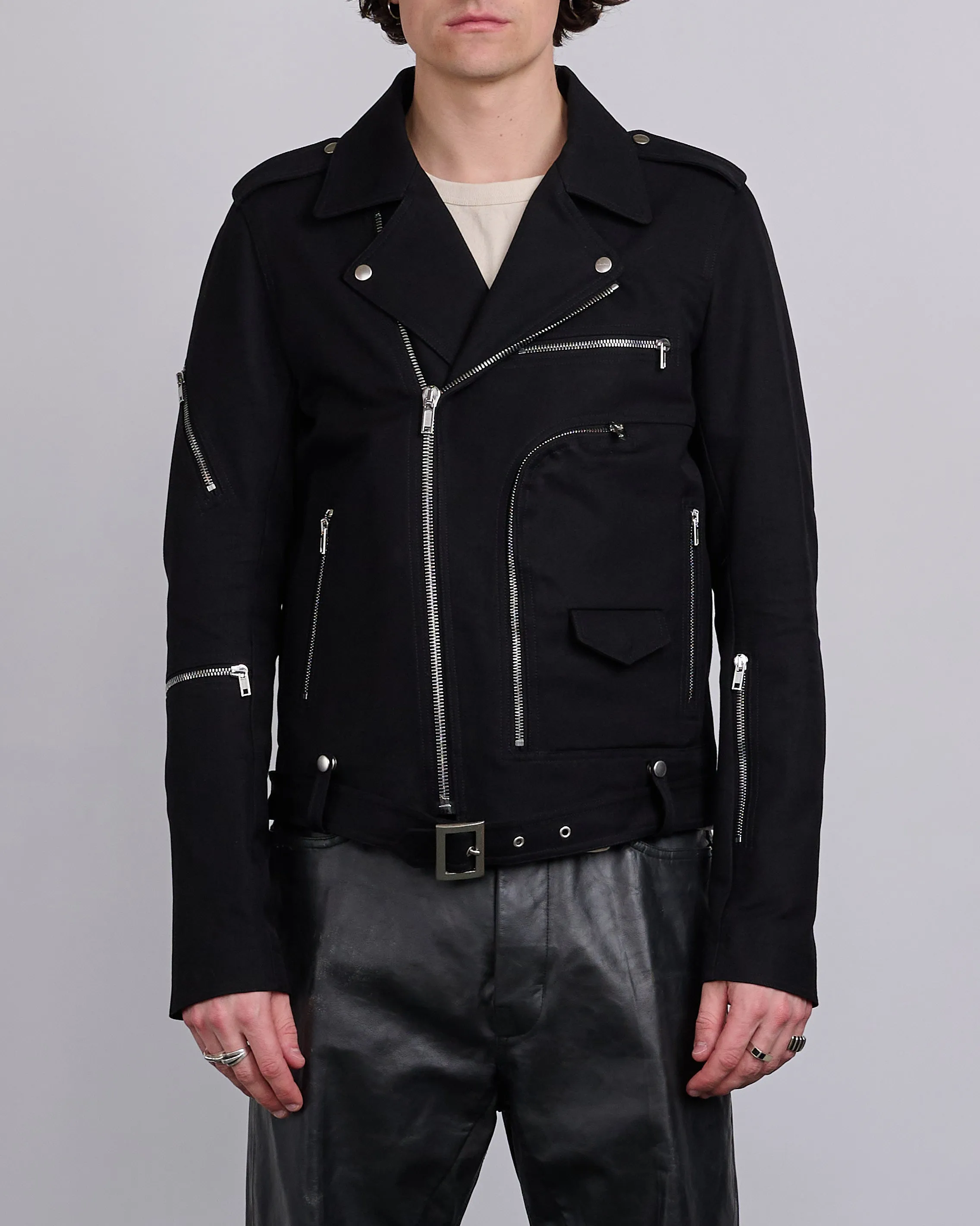 Rick Owens Bonotto Bauhaus Stooges Jacket Terrain Cotton Black