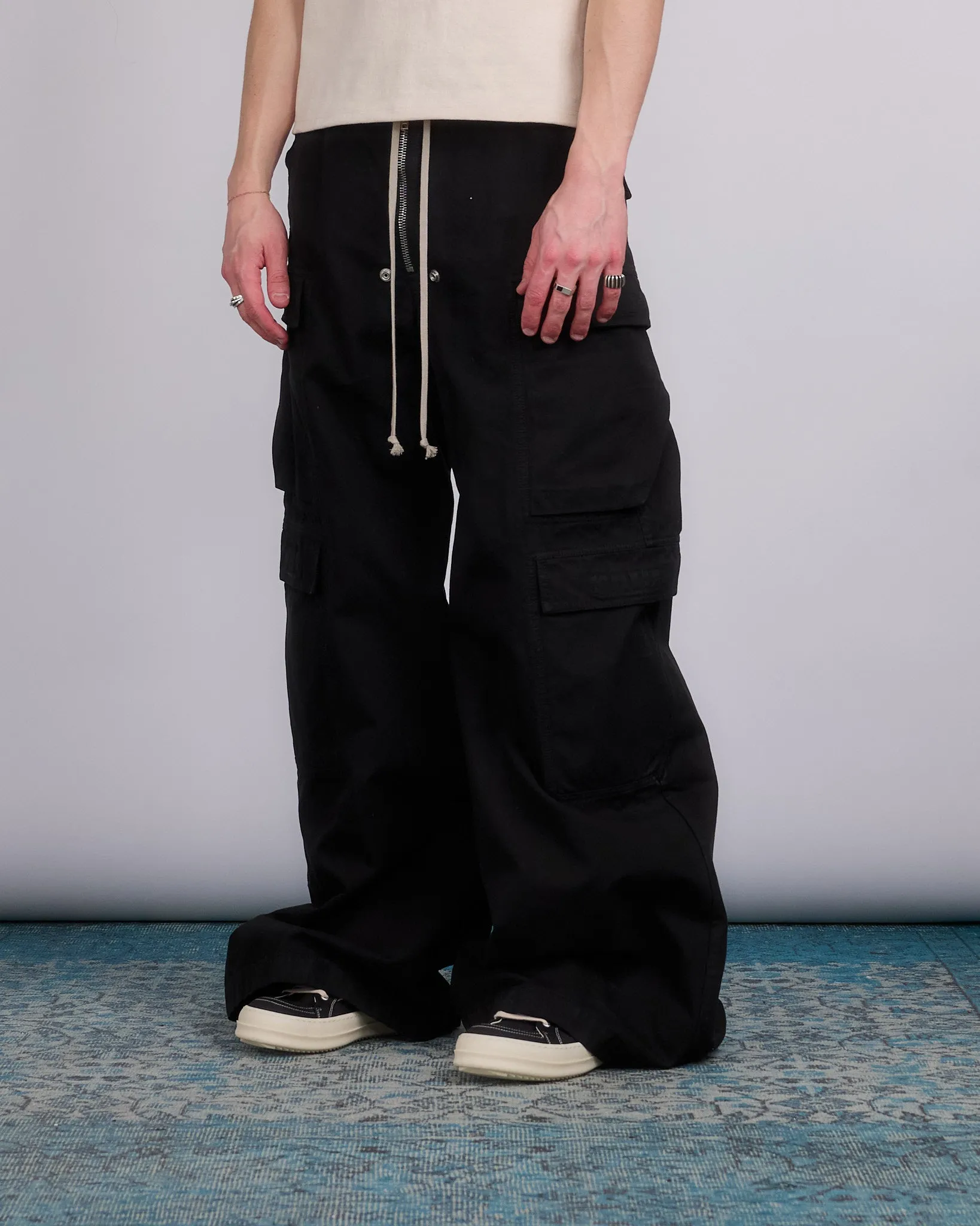 Rick Owens DRKSHDW Double Cargo Jumbo Belas Cttn Cnvas Blk