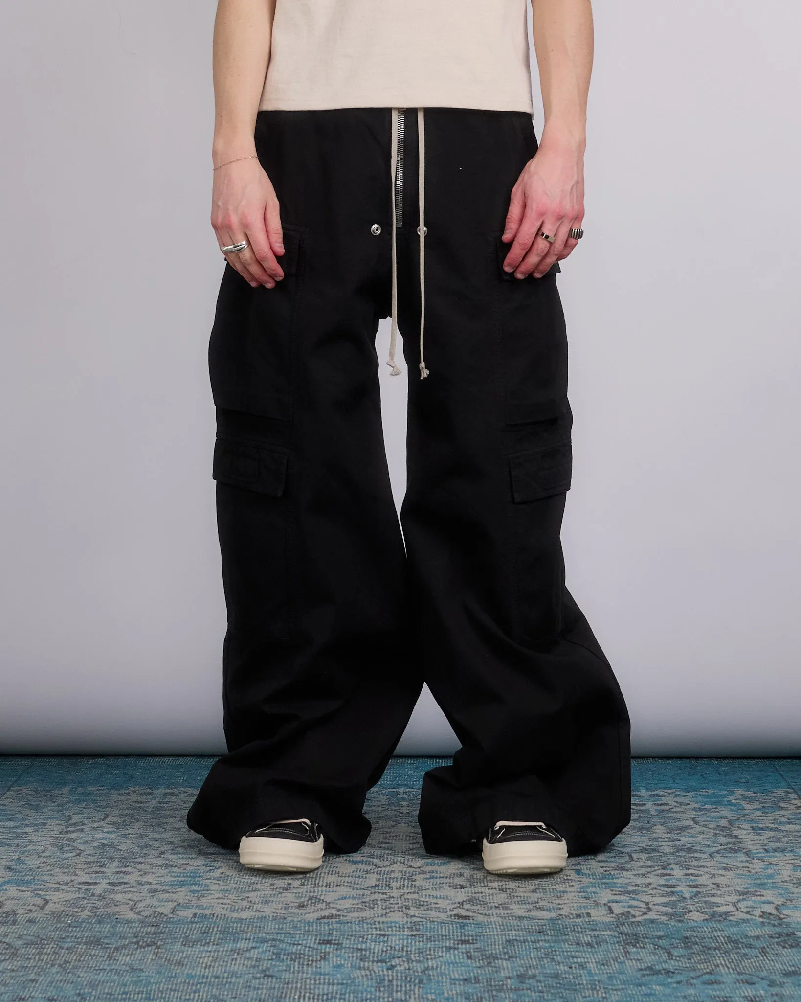Rick Owens DRKSHDW Double Cargo Jumbo Belas Cttn Cnvas Blk
