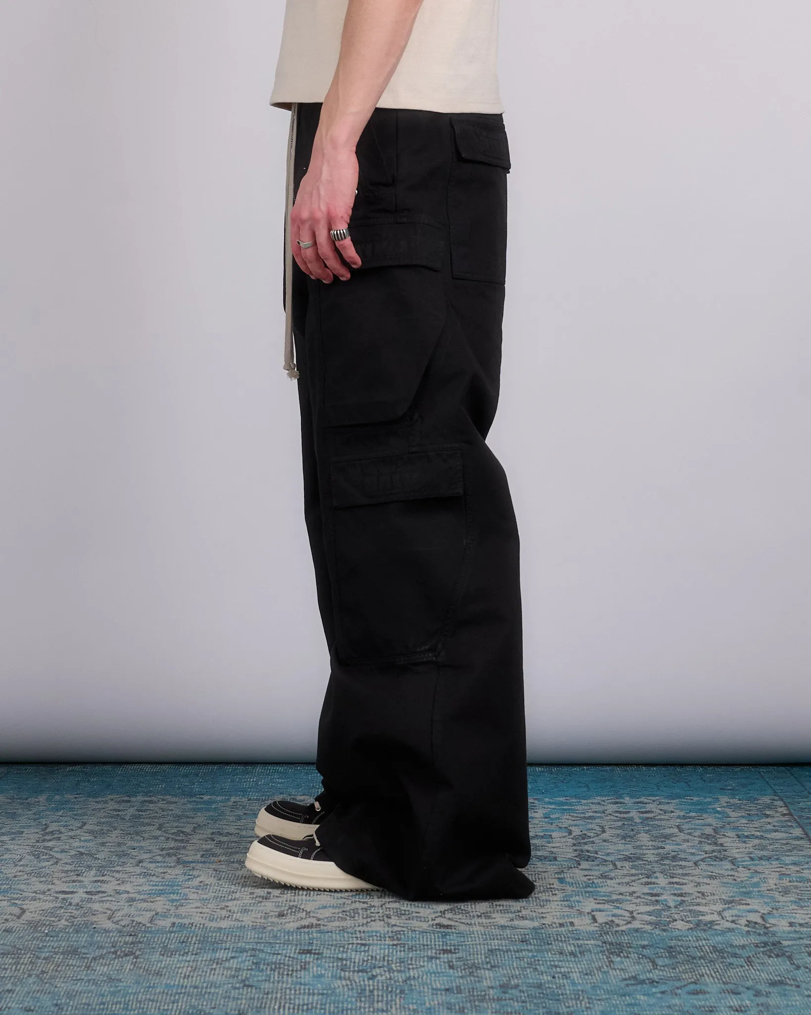 Rick Owens DRKSHDW Double Cargo Jumbo Belas Cttn Cnvas Blk