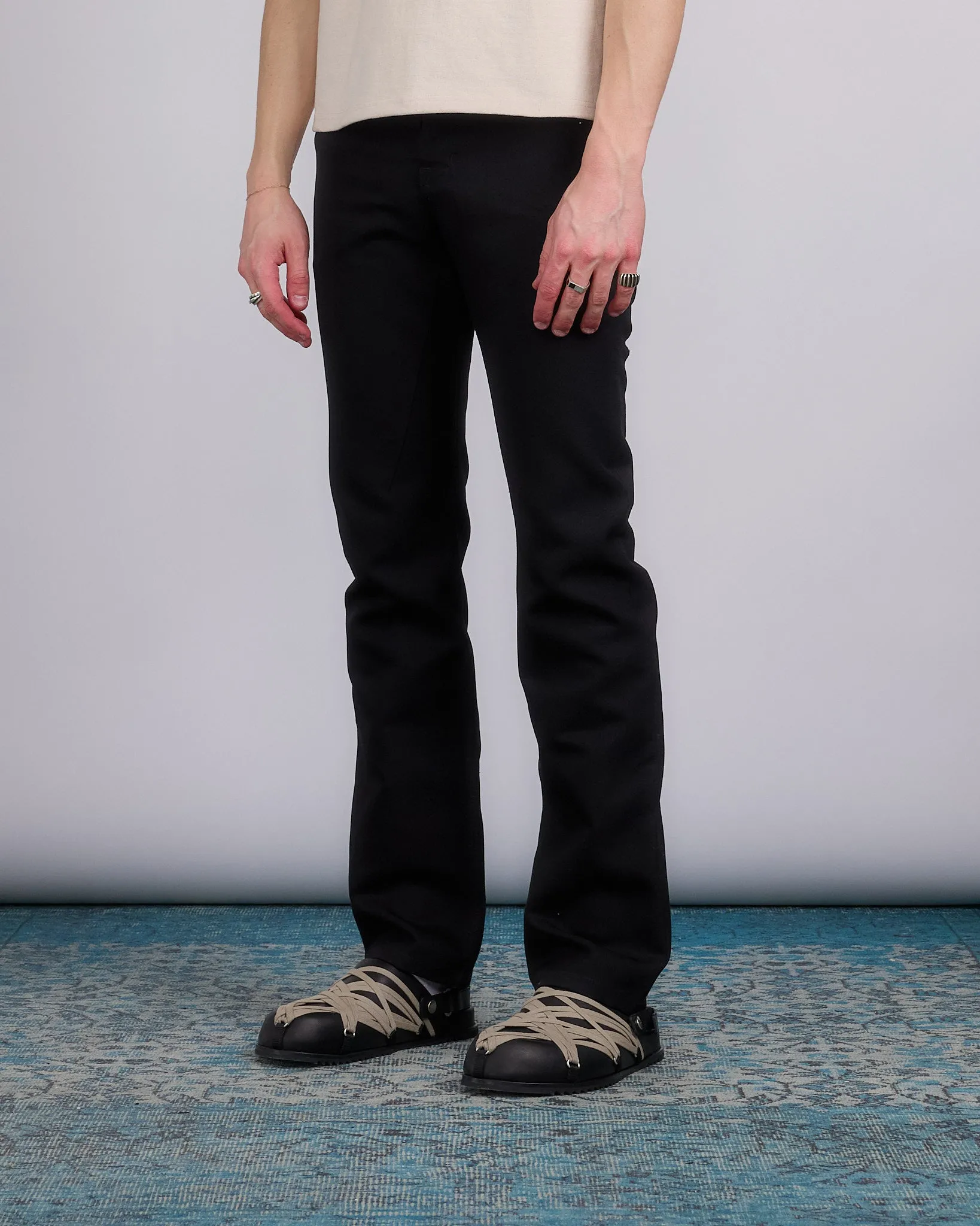 Rick Owens Runway Bonotto Headon Jean Terrain Cotton Black