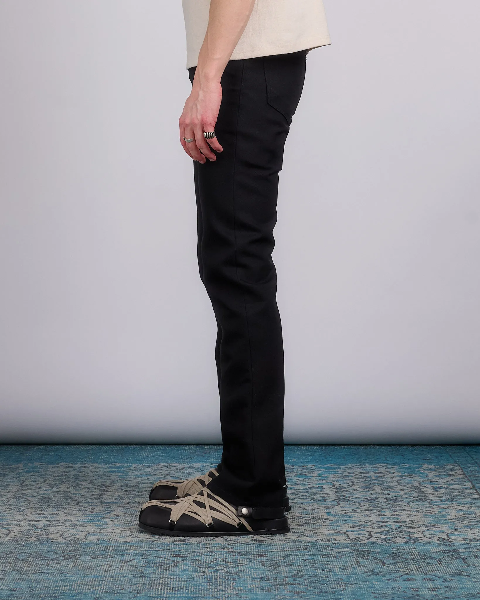Rick Owens Runway Bonotto Headon Jean Terrain Cotton Black