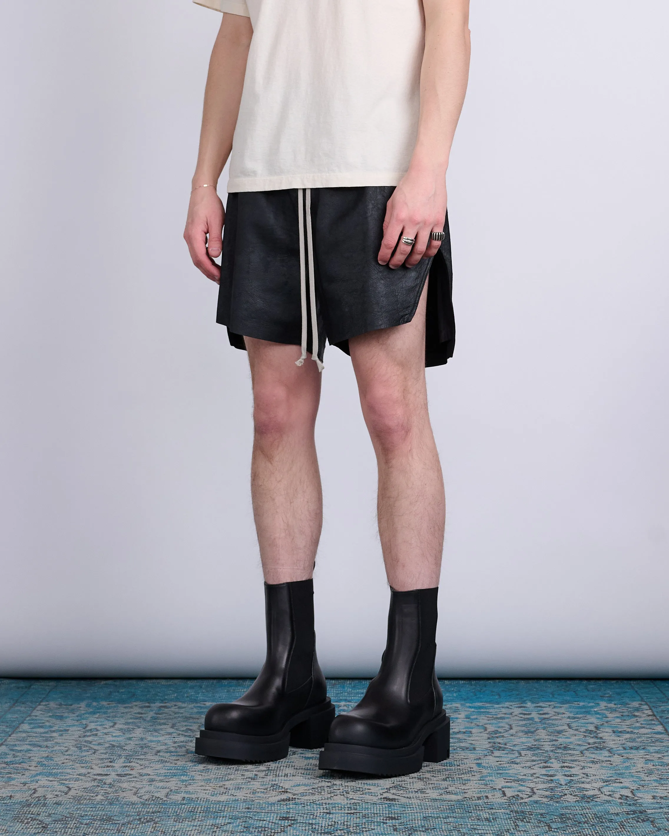 Rick Owens Runway Boxer Short Blister Lamb Black