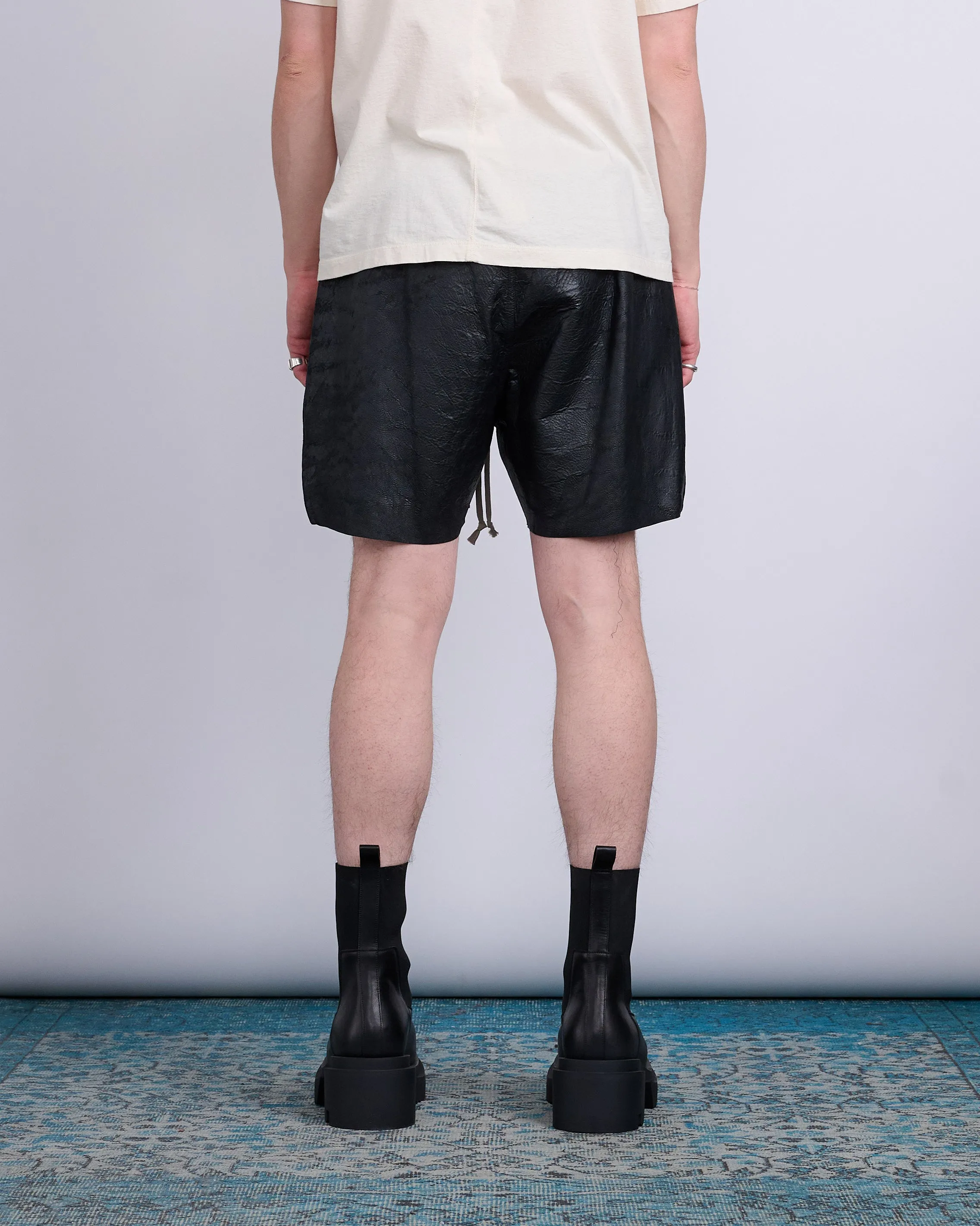 Rick Owens Runway Boxer Short Blister Lamb Black