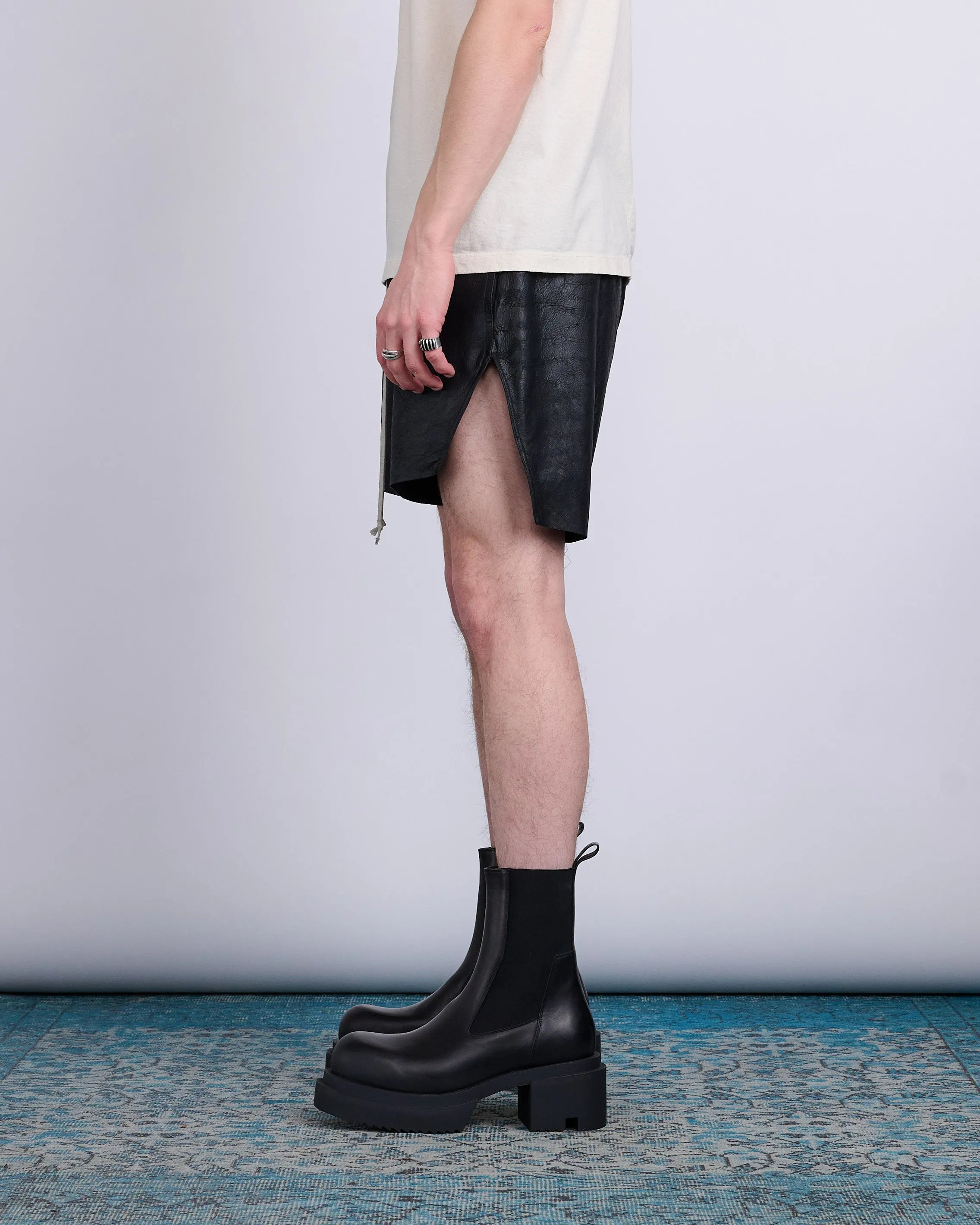 Rick Owens Runway Boxer Short Blister Lamb Black