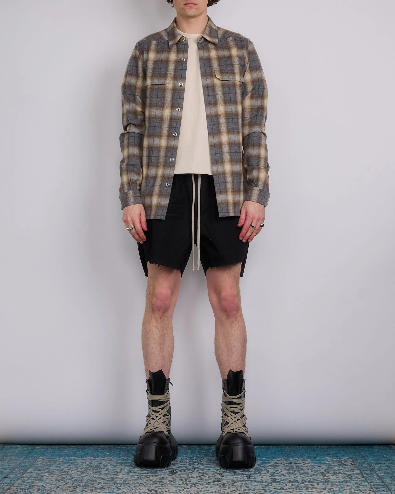 Rick Owens Runway Boxer Short Cotton Canvas Black