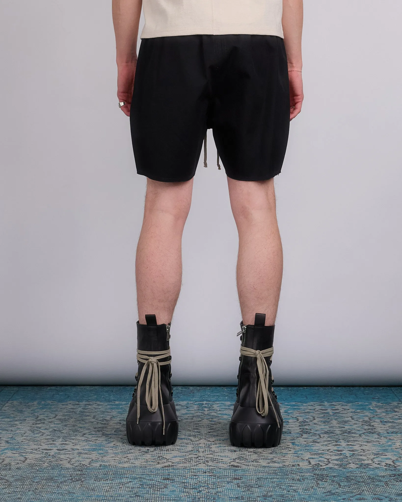 Rick Owens Runway Boxer Short Cotton Canvas Black