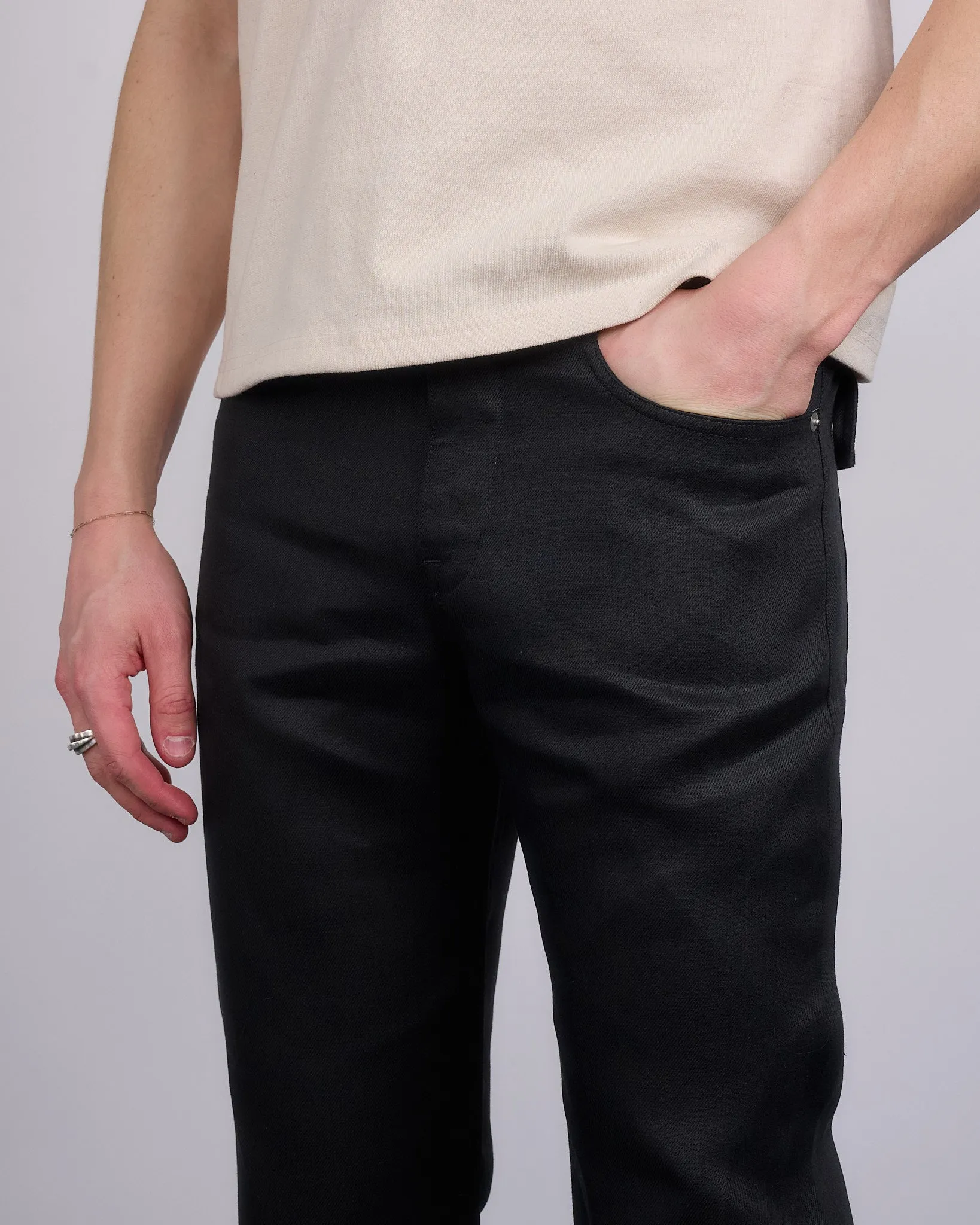 Rick Owens Runway Headon Utility Pant Linen Twill Black