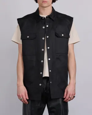 Rick Owens Runway Jumbo SL Outershirt Linen Twill Black