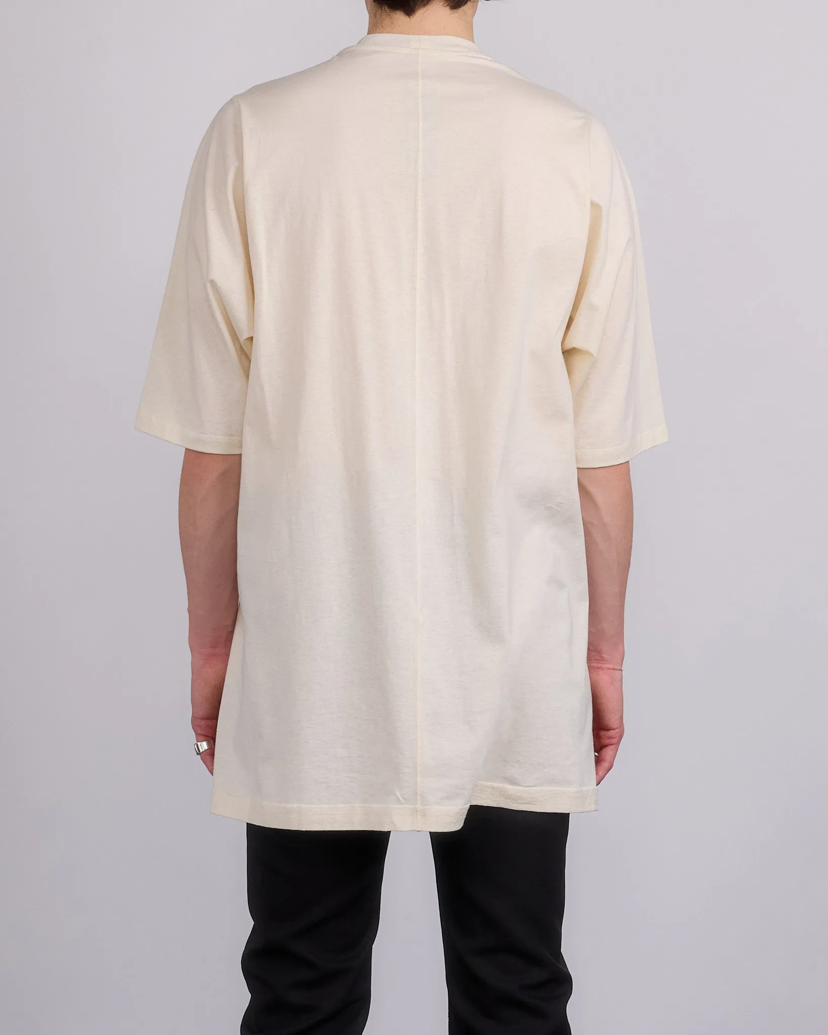 Rick Owens Runway Jumbo T-Shirt United Print Natural Black