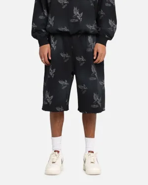 Saint Morta Doves Baggy Sweat Shorts Vintage Black