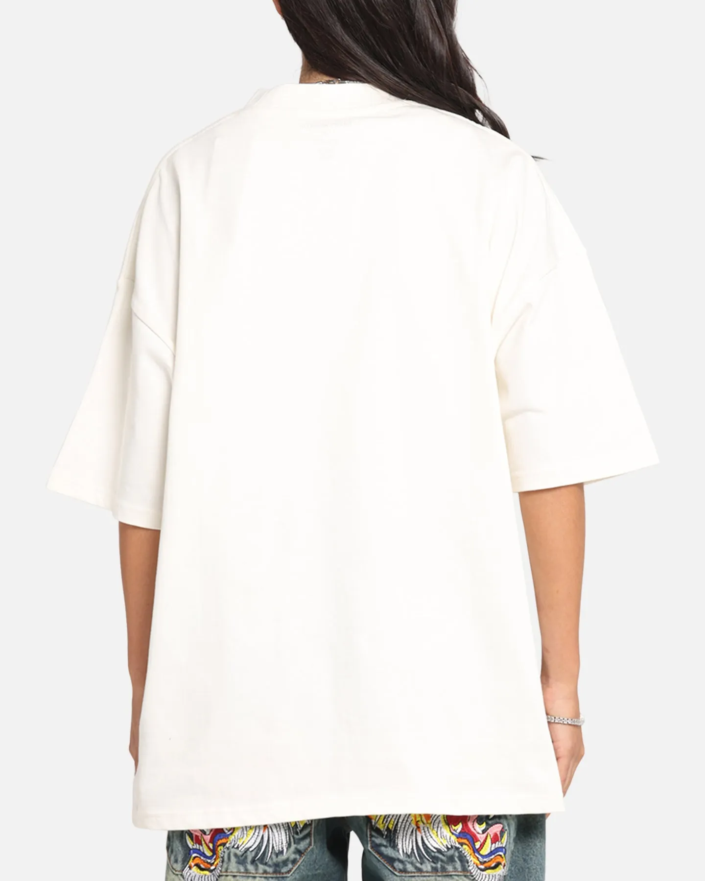 Saint Morta Scripture Mock Neck T-Shirt Off White
