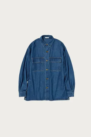 Selvedge Light oz. Denim Shirt - Medium Washed Indigo