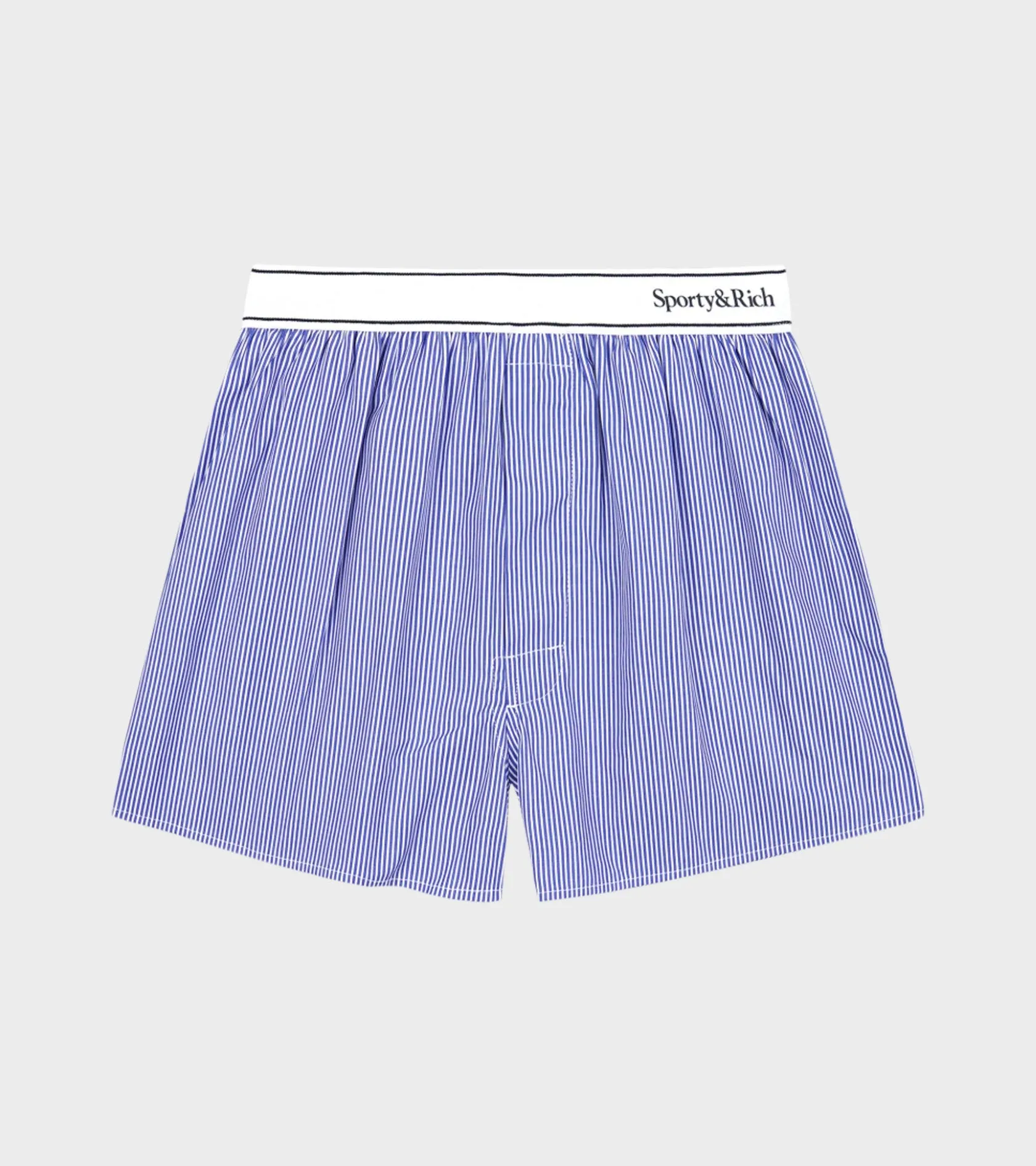 Serif Logo Boxer Blue Striped