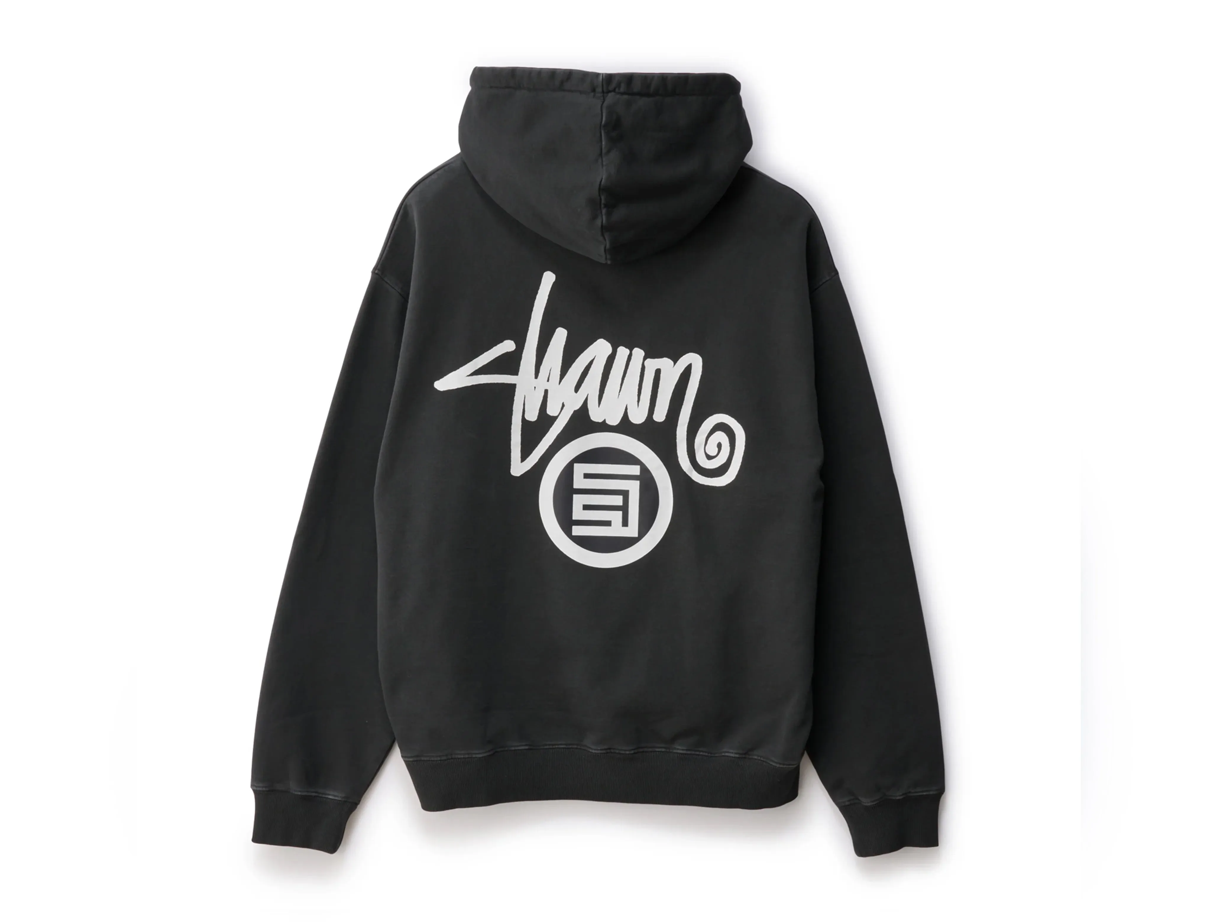 Shawn Dot Zip Thru Hooded Fleece - Black