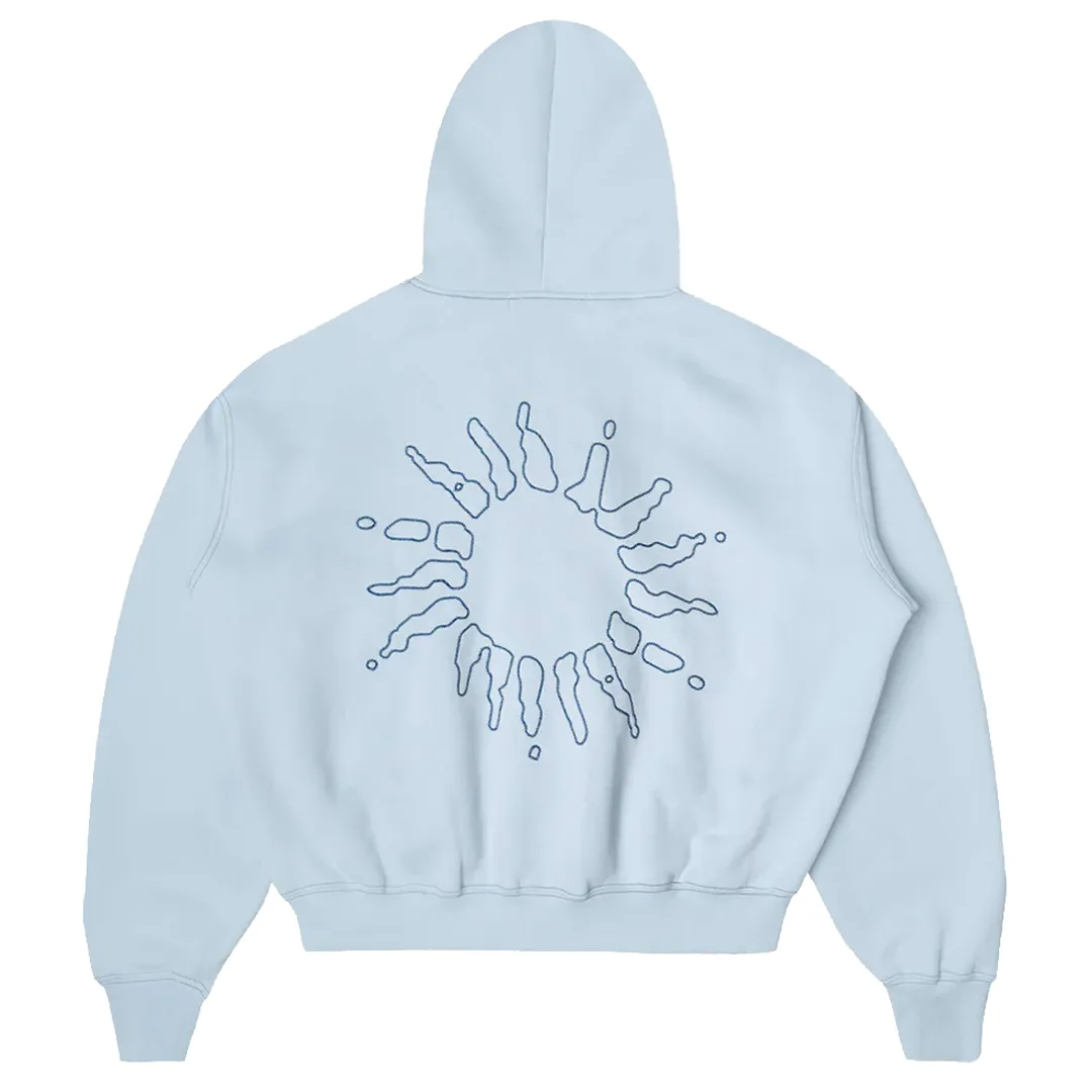 SIGNATURE ZIP HOODIE LIGHT BLUE