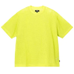 STSSY COTTON MESH SS CREW TEE // LIME