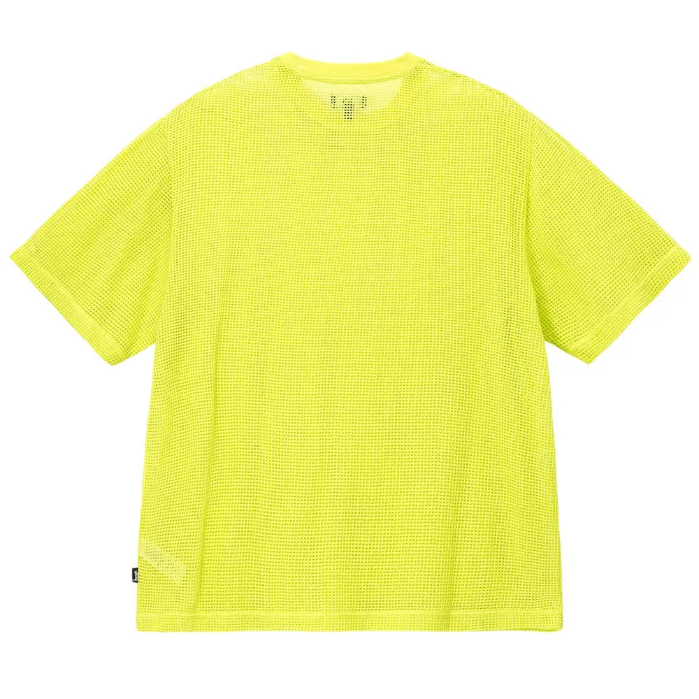 STSSY COTTON MESH SS CREW TEE // LIME