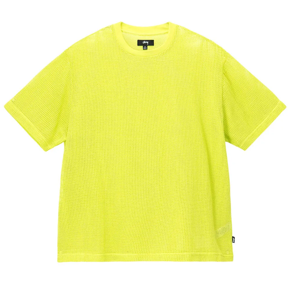 STSSY COTTON MESH SS CREW TEE // LIME