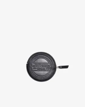Stssy - Men's Surf Dot Leather Pouch - (Black)