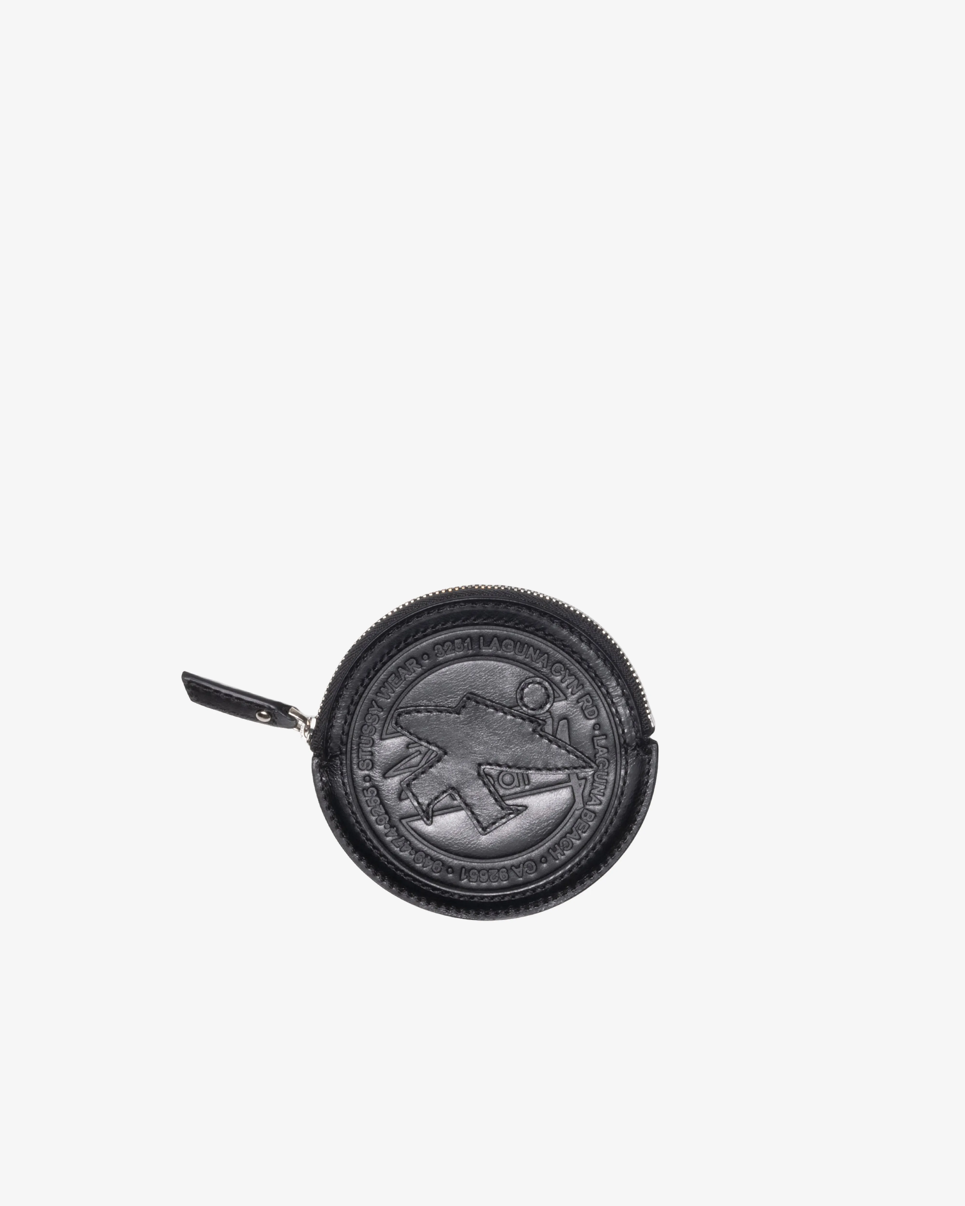 Stssy - Men's Surf Dot Leather Pouch - (Black)