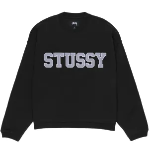 STSSY RELAXED OVERSIZED CREW // BLACK