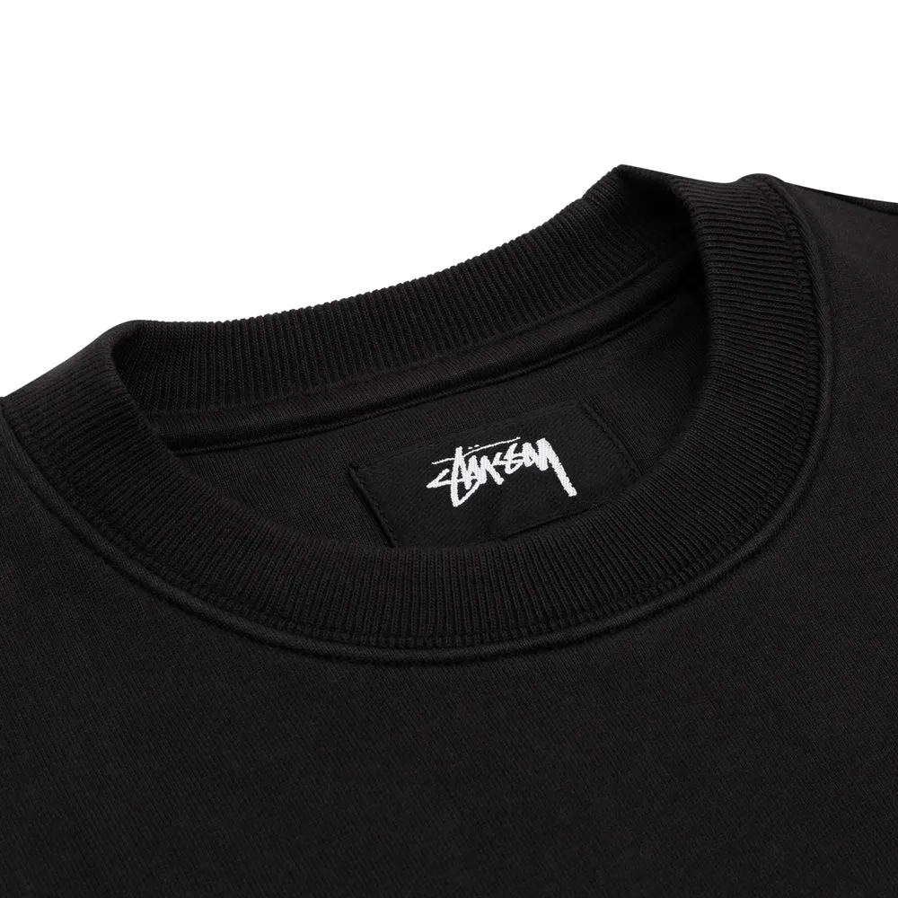 STSSY RELAXED OVERSIZED CREW // BLACK