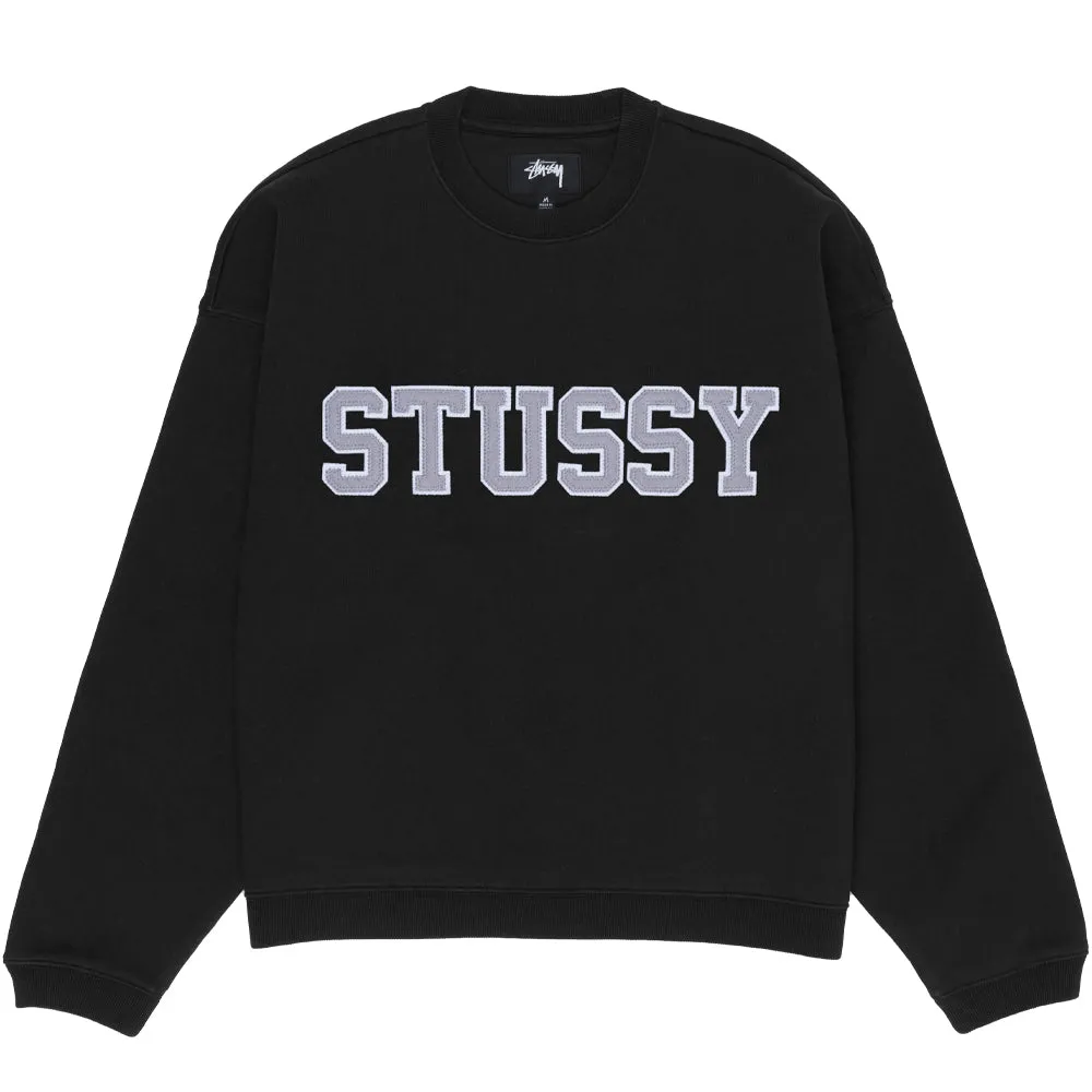 STSSY RELAXED OVERSIZED CREW // BLACK