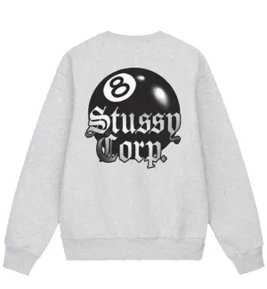 Stussy 8 Ball Corp Sweatshirt (White)