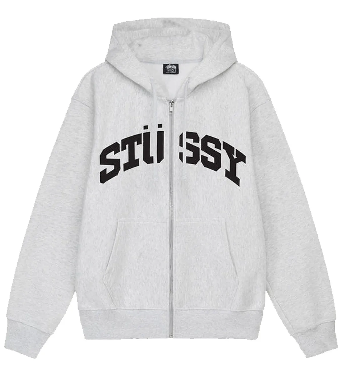Stussy Block Sport Zip Hoodie (Grey)